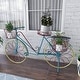 preview thumbnail 12 of 30, Colorful Metal Vintage Whimsical Eclectic Bicycle Plant Stand - 54 x 18 x 32