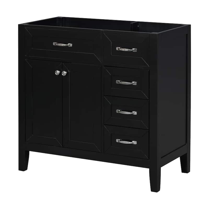 36" Bathroom Vanity without Sink,Cabinet Base Only,Bathroom Cabinet with Drawers,Solid Frame,MDF Board