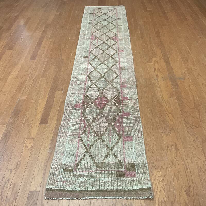 HERAT ORIENTAL Handmade Turkish Oushak Wool Runner - 2'7" x 12'4"