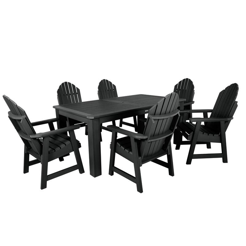 Hamilton 7-piece Outdoor Dining Set - 42" x 72" Table, Dining-height - Black