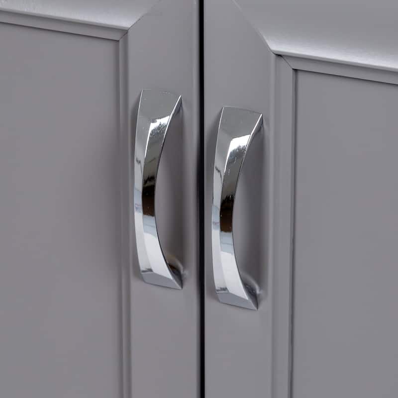 Spring Mill Cabinets Nimay 60.5" Double Bathroom Vanity With 5 Drawers, 2 Cabinets, and White Sink Top