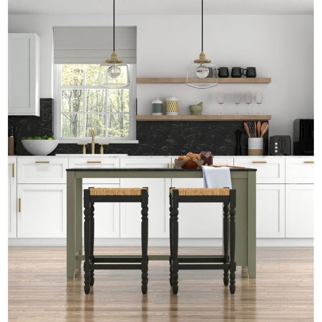 Carolina Living Antique Black 30-inch Bar Stool