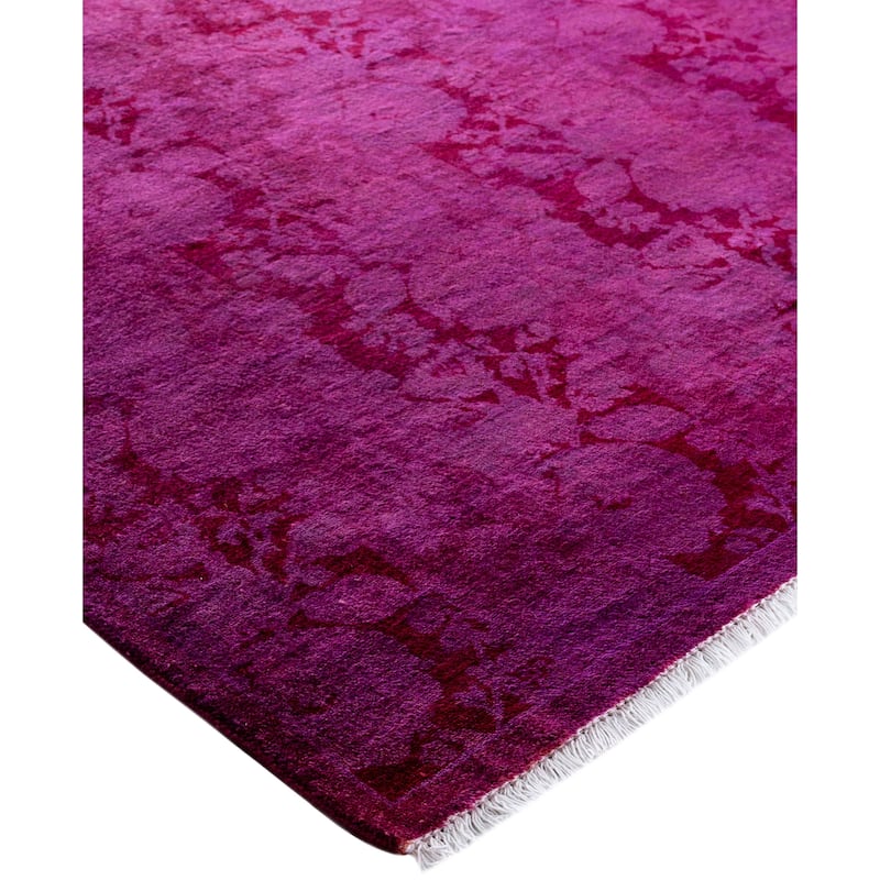 Overdyed One-of-a-Kind Hand-Knotted Area Rug - Pink - 4' 8" x 6' 9"