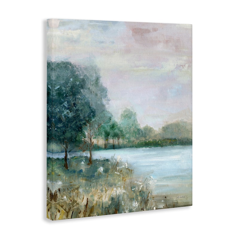 Stupell Serene Riverside View Canvas Wall Art Design By Sally Swatland