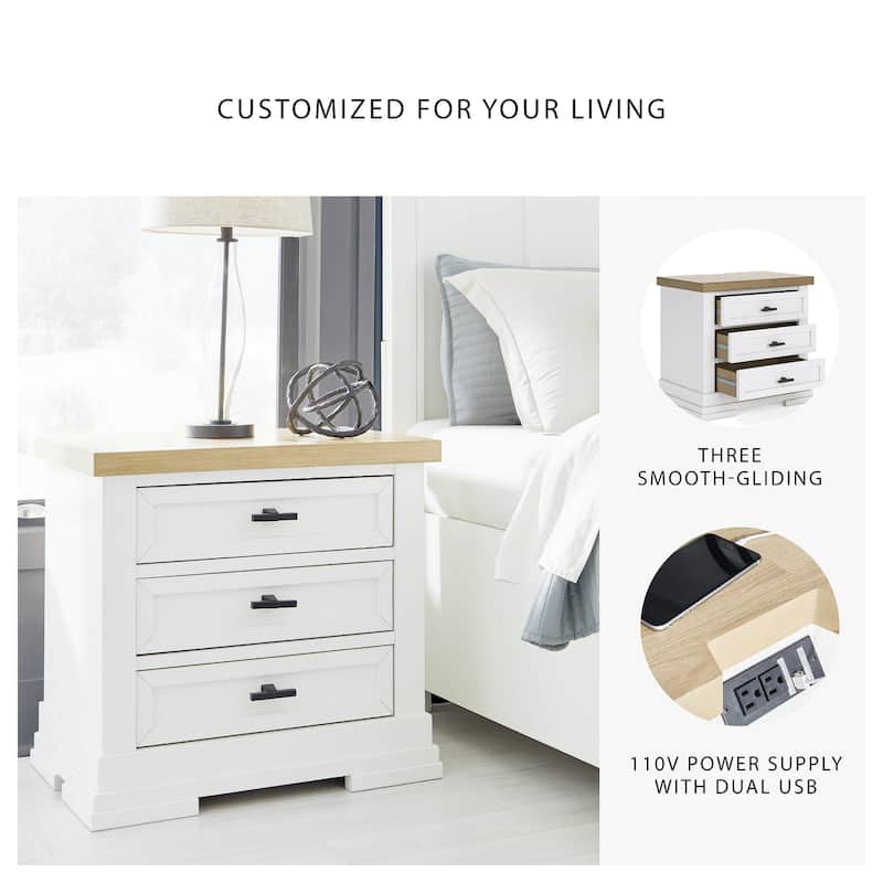 Signature Design by Ashley Ashbryn White/Natural Nightstand