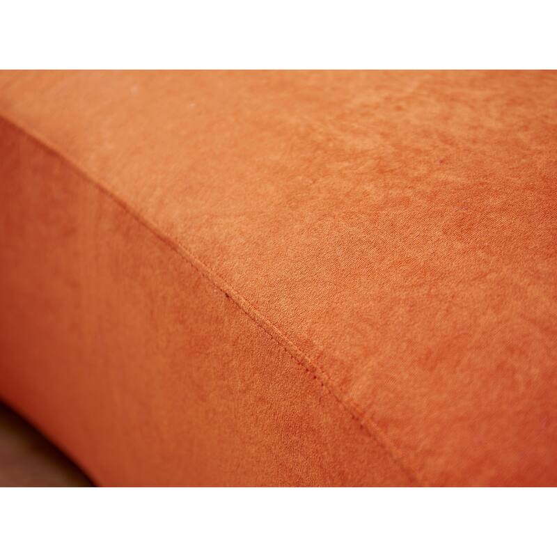 90.2'' Elegant Half Moon Design Curved Luxury 4-Seat Sofa with High-Density Foam Filled