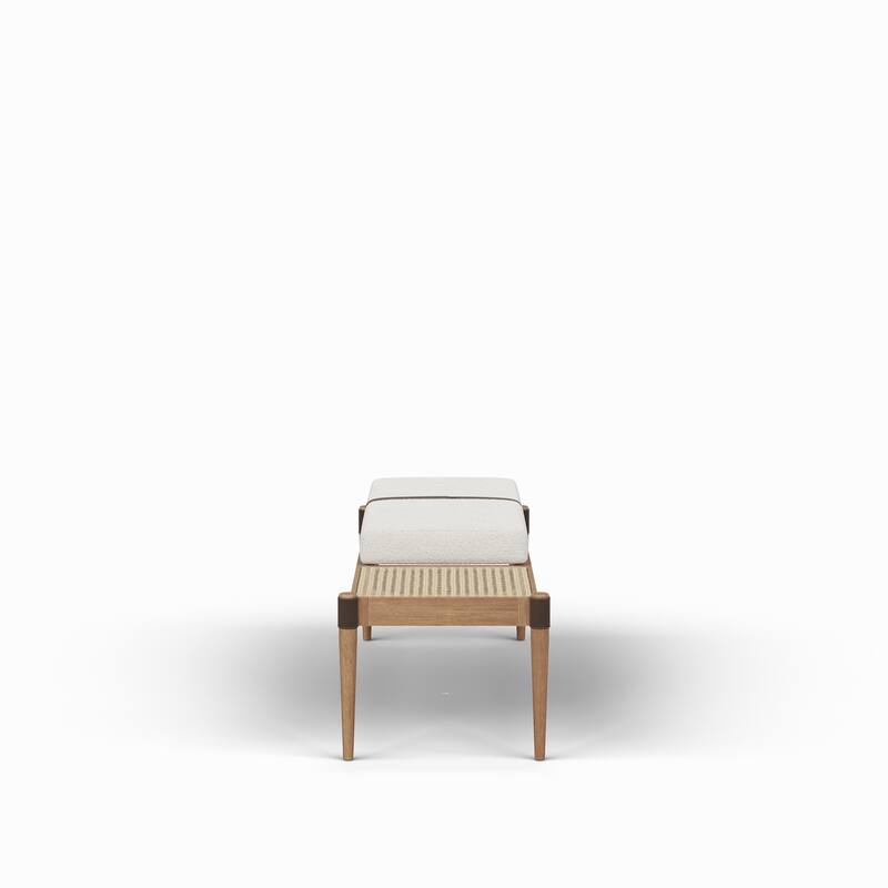 Modern Brazilian - Bello Bench - Noodles Natural Upholstery