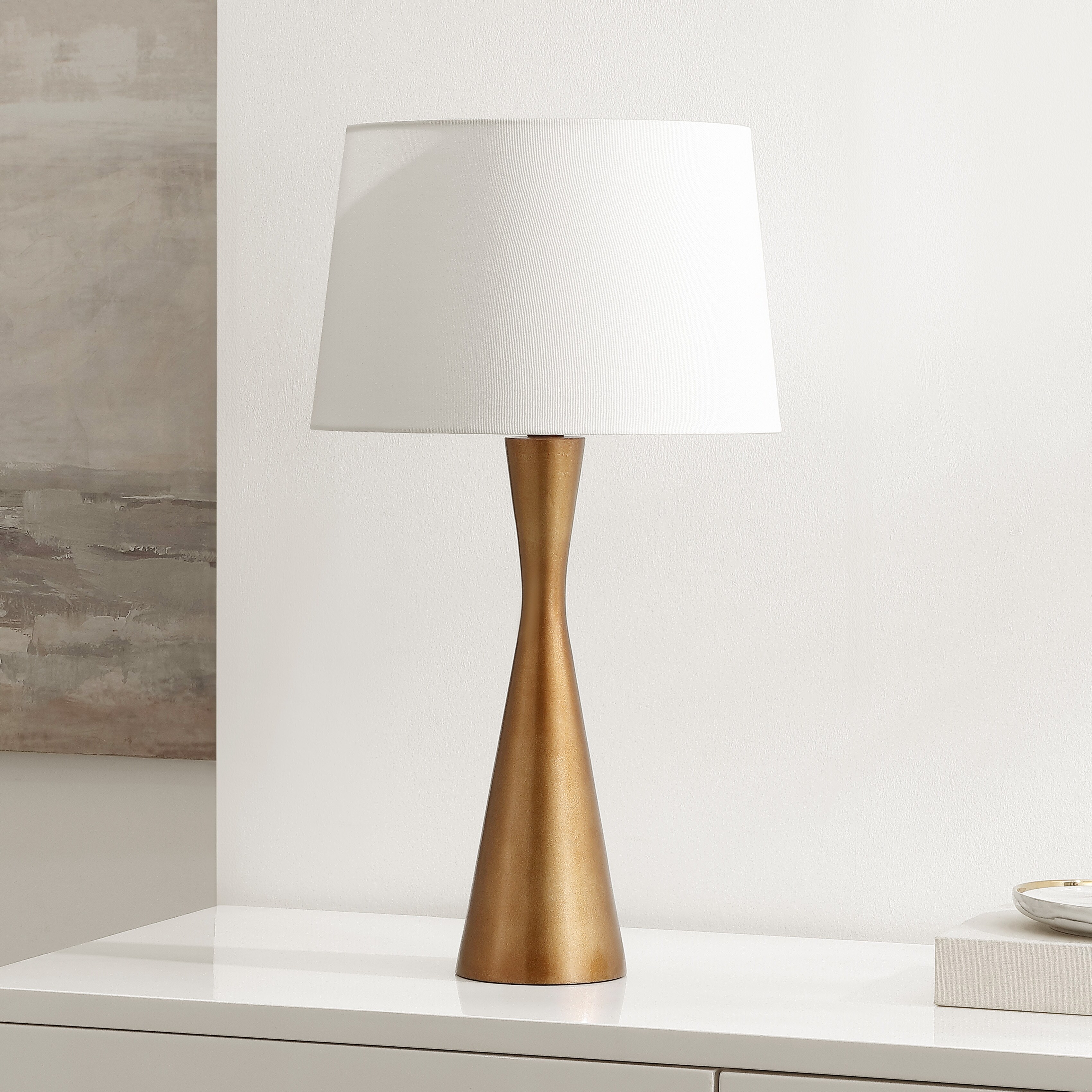 e＊mama SAFAVIEH Edie 26-inch Resin Table Lamp (LED Bulb Included