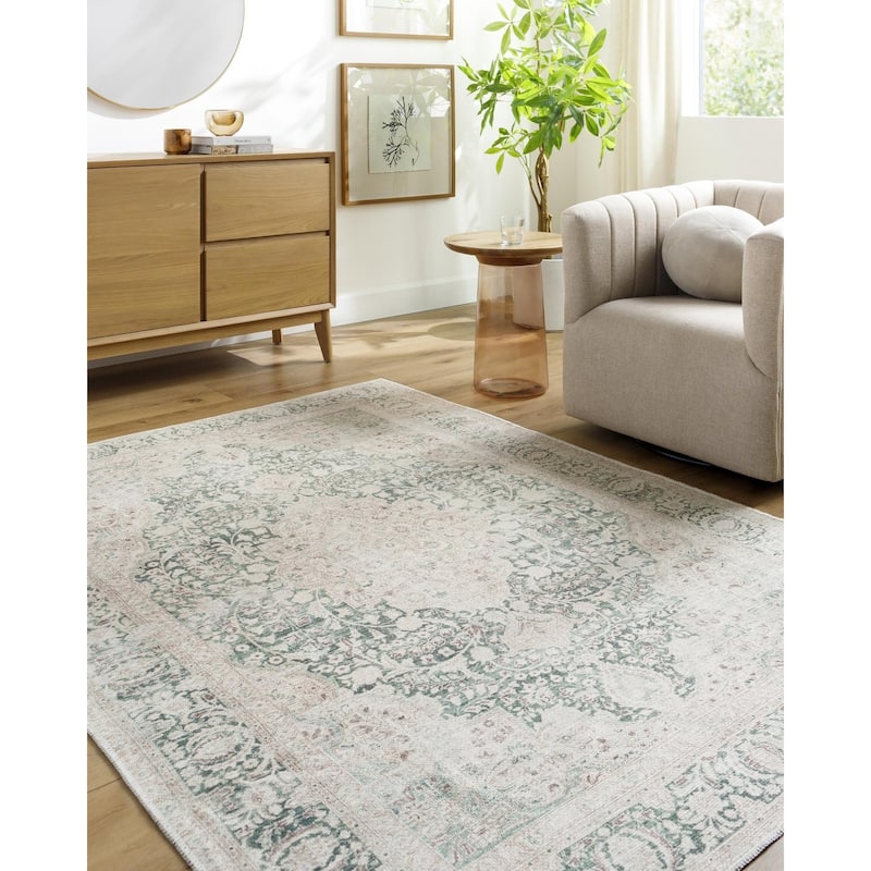 Livabliss Amelie Washable Traditional Area Rug