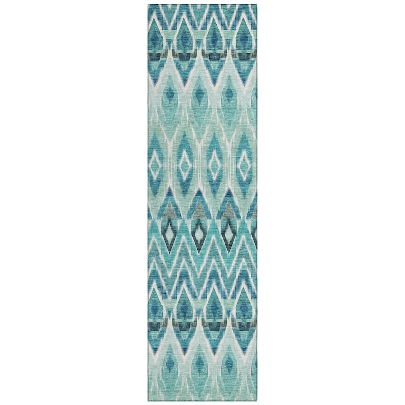 Machine Washable Indoor/ Outdoor Chantille Geometric Boho Rug