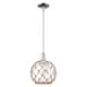 Option Clear Glass with Brown Rope / Polished Chrome