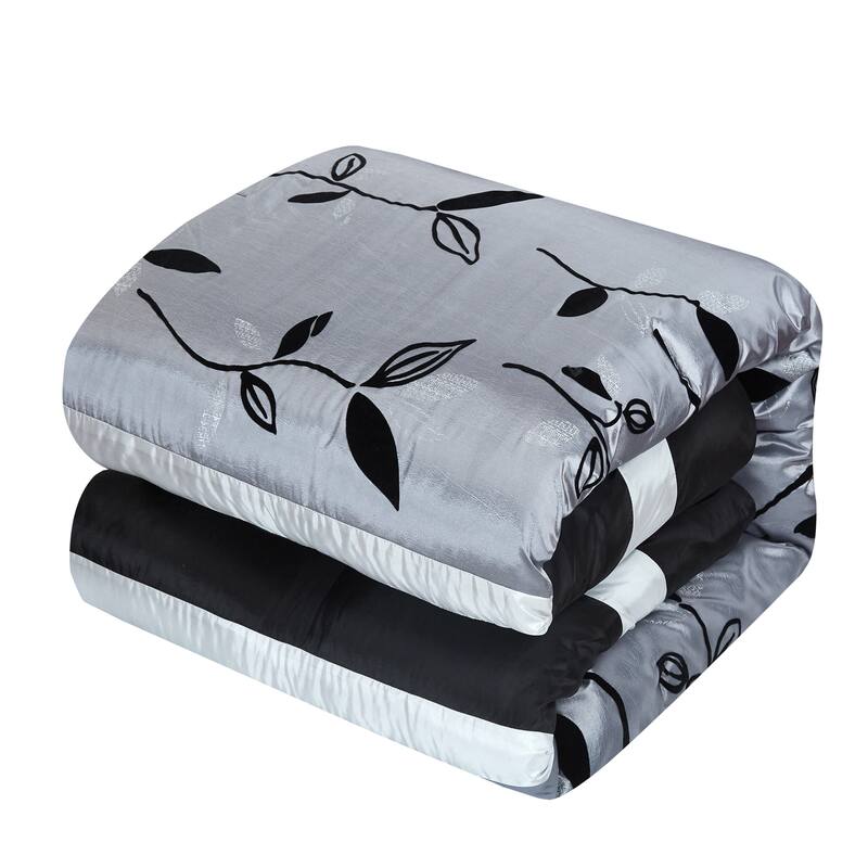 Nanshing Pandora Silver Leaf Pattern 7-Piece Comforter Set
