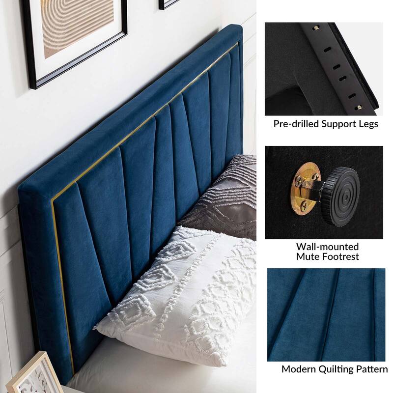 Eberhard Upholstered Tufted Contemporary Adjustable Wall-Mounted Headboard By HULALA HOME