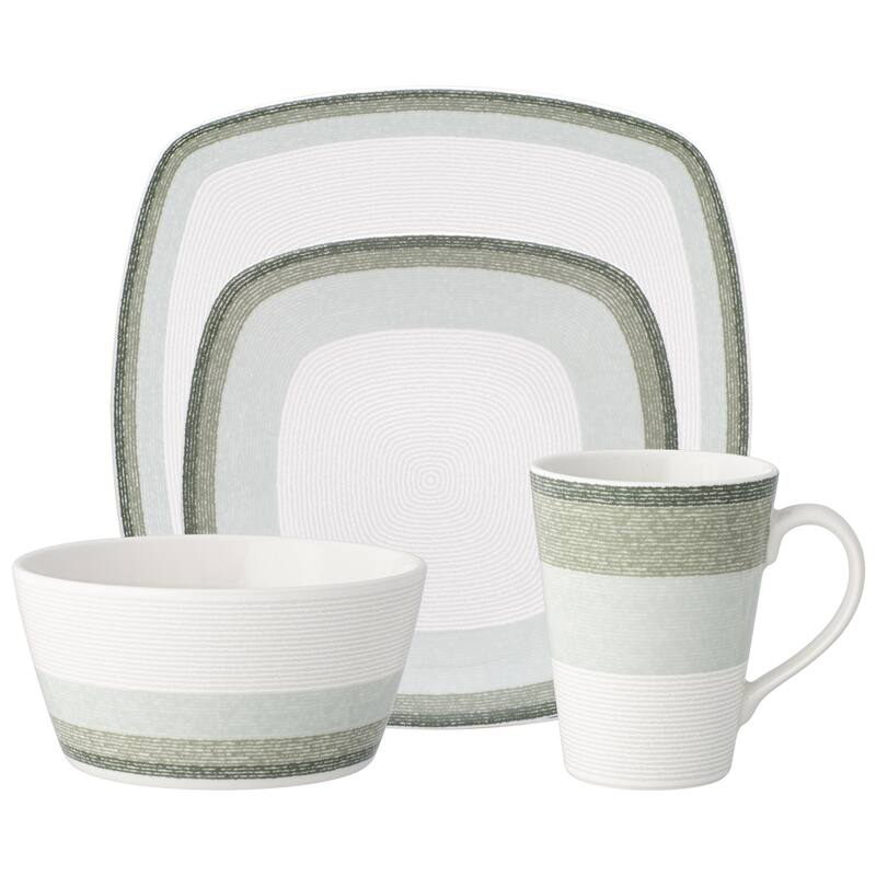 Noritake Colorscapes Layers 4-Piece Square Place Setting - Sage