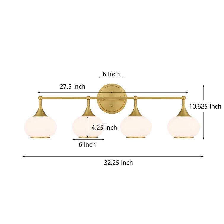 Acroma Aged Brass/Polished Chrome Finish Modern Globe Vanity Light