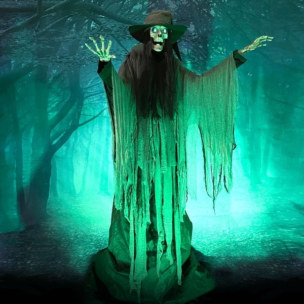 Haunted Hill Farm 7.5-Ft. Tall Motion-Activated Macabre Skeleton
