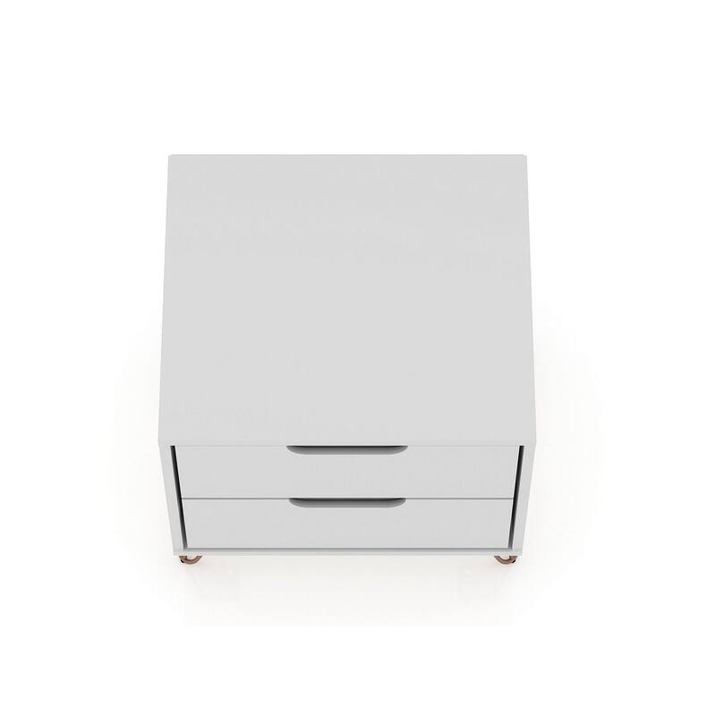 Manhattan Comfort Rockefeller 2-Drawer Nightstand (Set of 2)