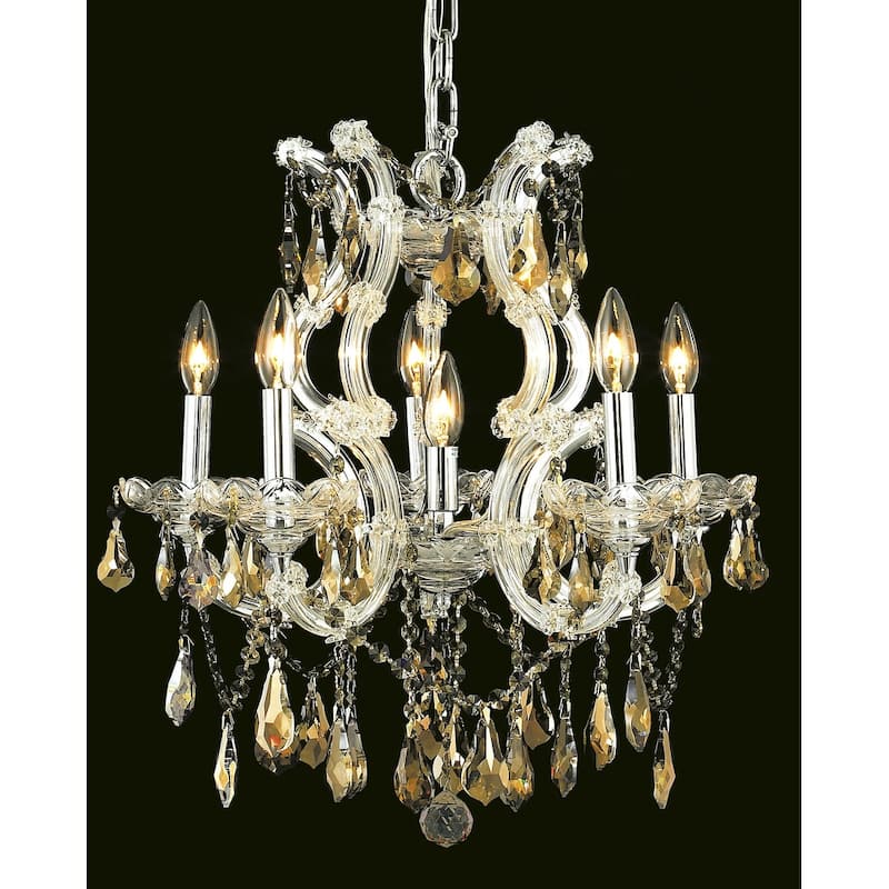 Fleur Illumination 6 light Chrome Chandelier