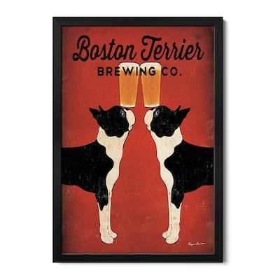 Boston Terrier Brewing Co. Premium Framed Poster by Ryan Fowler