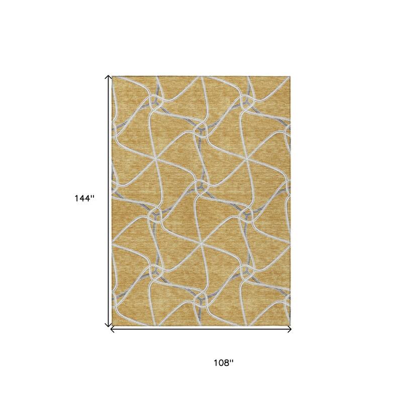 HomeRoots Geometric Contemporary Rectangle Outdoor Rug