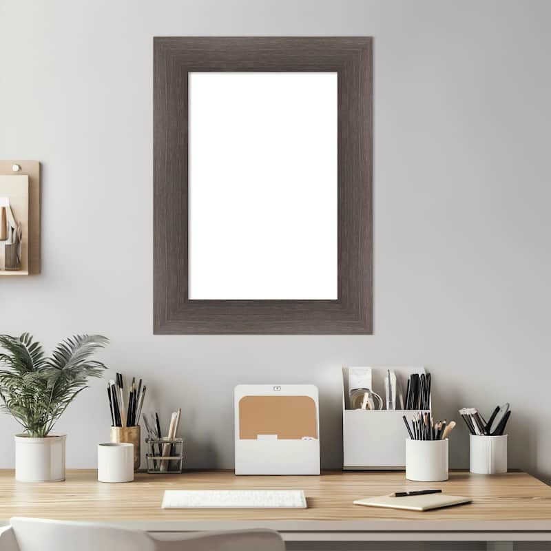 Amanti Art Hardwood Chocolate Framed Dry Erase Magnetic Board