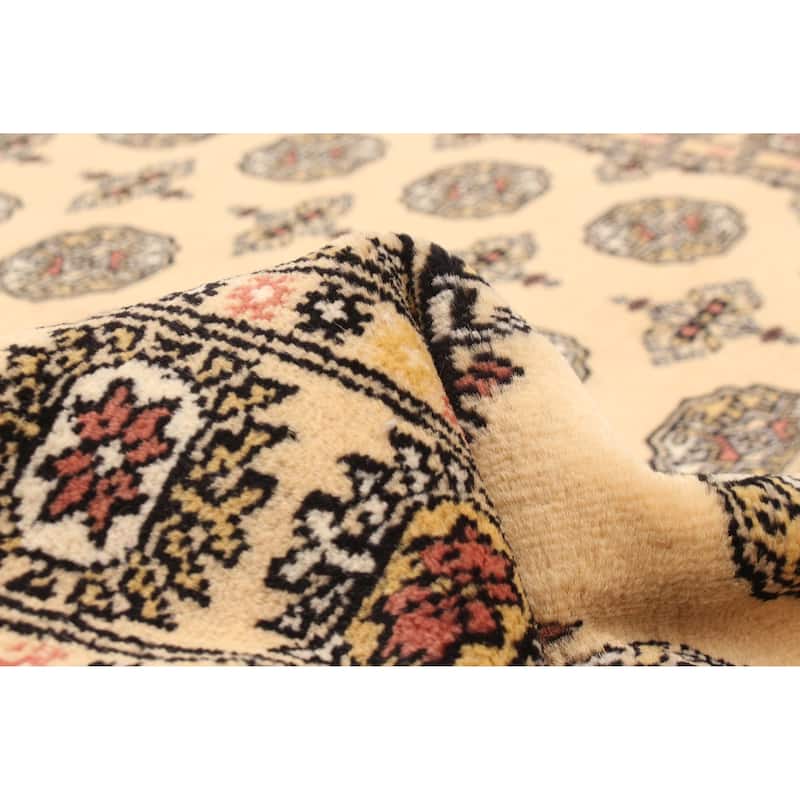 ECARPETGALLERY Hand-knotted Peshawar Bokhara Beige Wool Rug - 4'8 x 6'9