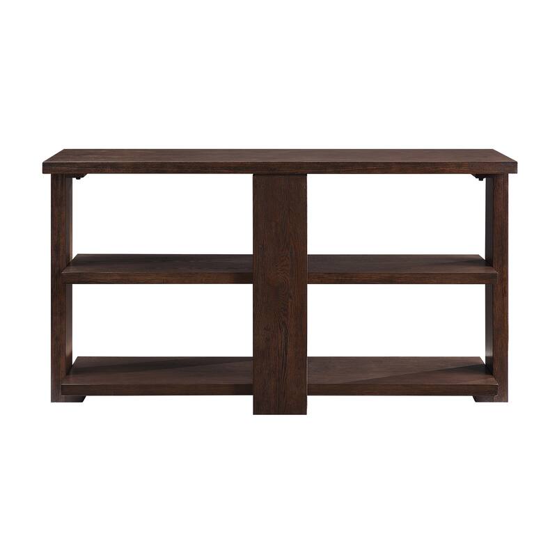 Harding Walnut Sofa Table with 2-Shelf