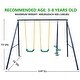 preview thumbnail 9 of 7, Endless Outdoor Entertainment Metal Swing Set with Glider for Children - 119"L x 74"W x 73"H