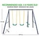 preview thumbnail 9 of 7, Roomfitters Outdoor Metal Swing Set with Glider, Fun Backyard Equipment for Toddlers and Youth, Blue