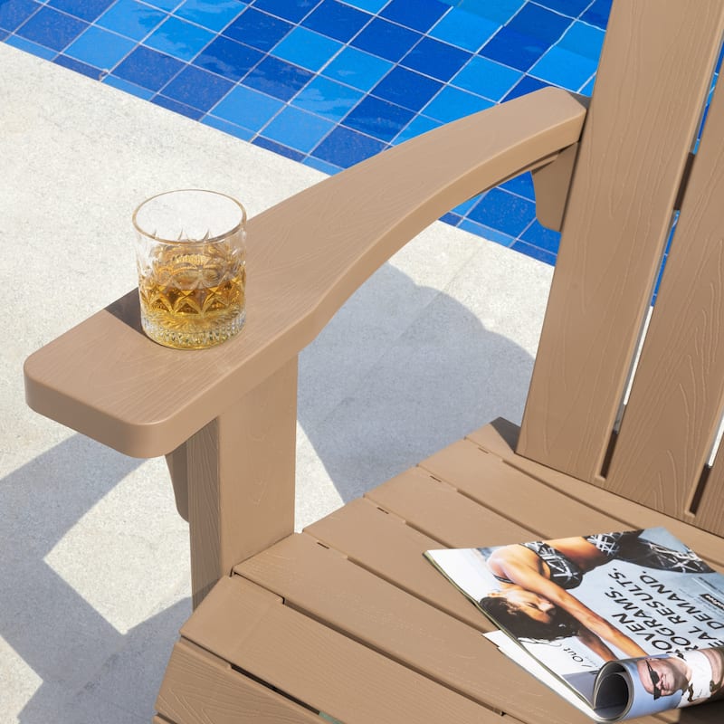 Adirondack Chair Weather-Resistant Patio Chairs with Widened Armrests