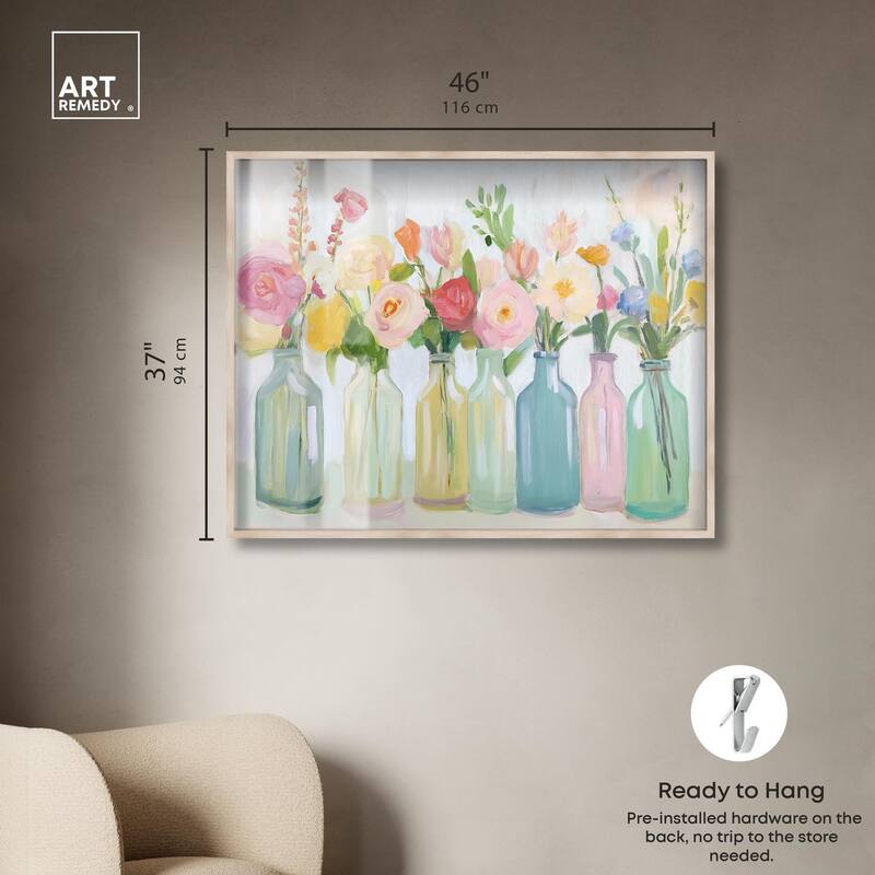 Bottled Blooms Shadowbox by Art Remedy