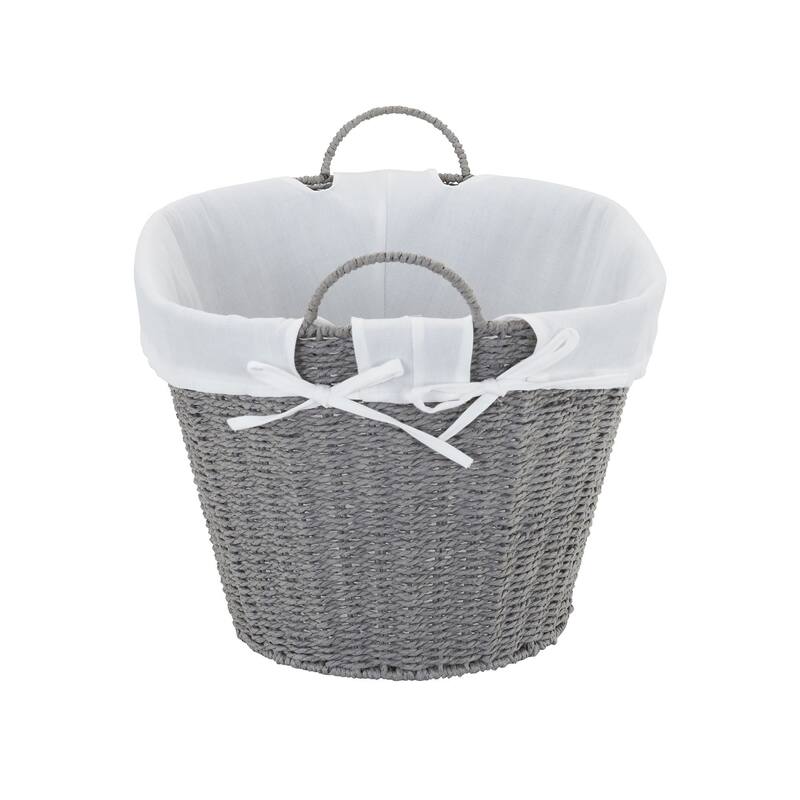 Household Essentials Woven Laundry Basket with Handles and Liner