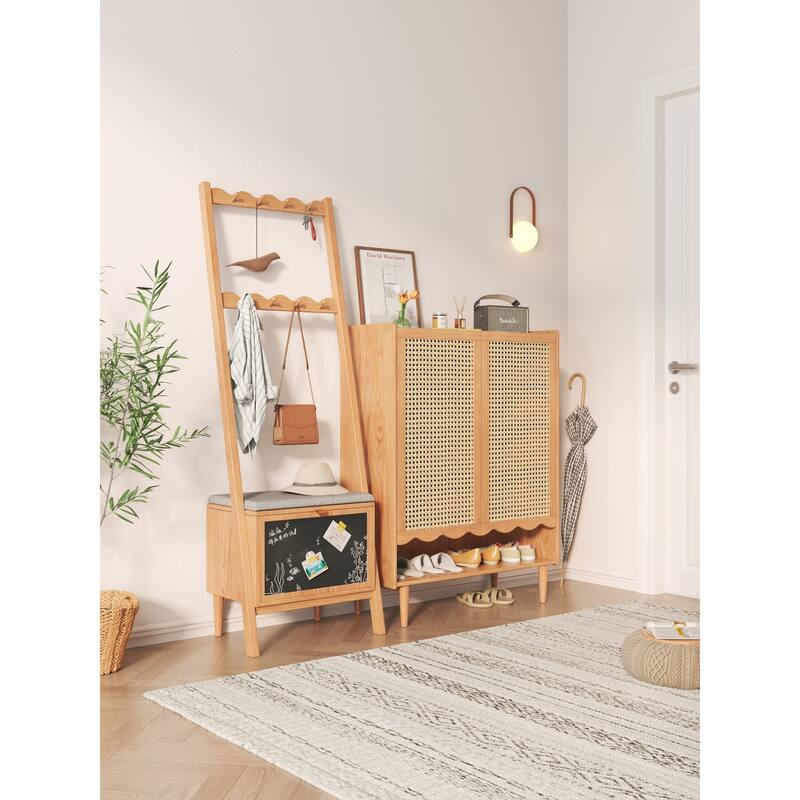 JASIWAY 16 Pair 2 Door Shoe Storage Cabinet with Doors