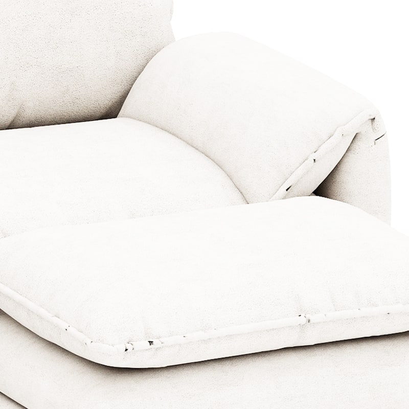 142 Inch Modular Velvet Sectional Sofa with Movable Ottoman Pillow Armrest and Deep Seats for Living Room Apartment or Office