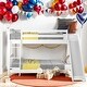 preview thumbnail 14 of 23, Modern Twin Over Twin Bunk Bed With Convertible Slide And Ladder, White