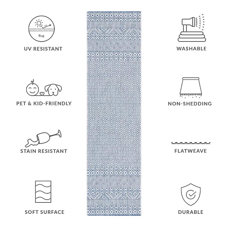 SAFAVIEH Courtyard Leonara Indoor/Outdoor Waterproof Patio Backyard Rug