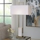 preview thumbnail 2 of 5, Uttermost Column White Marble Table Lamp - 19 W x 35 H x 9 D (inches)