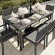 preview thumbnail 16 of 21, 71" Outdoor Rattan Wicker Patio Table with Engineered Wood Top - 39"W x 71"D x 30"H