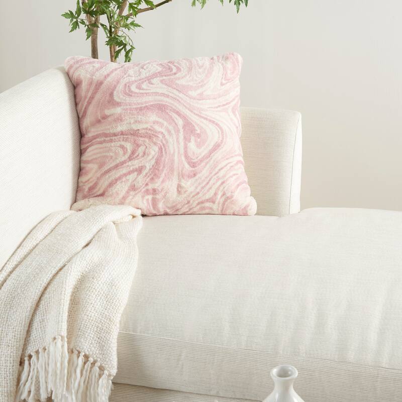 Mina Victory Plush Marble Throw Pillow