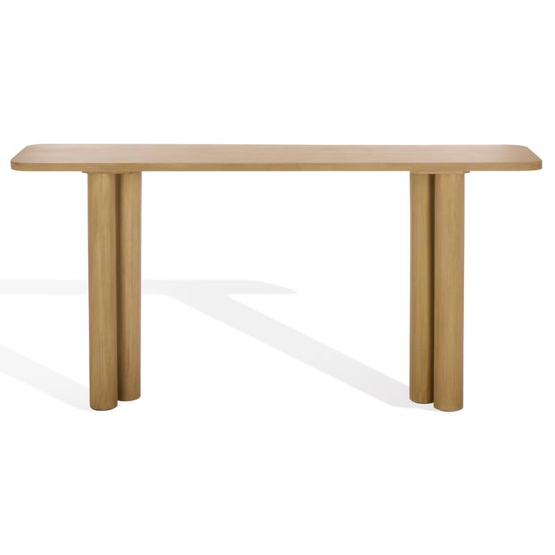 SAFAVIEH Couture Kathalina Rectangle Wood Console Table - 60"W x 15"D x 30"H - Natural