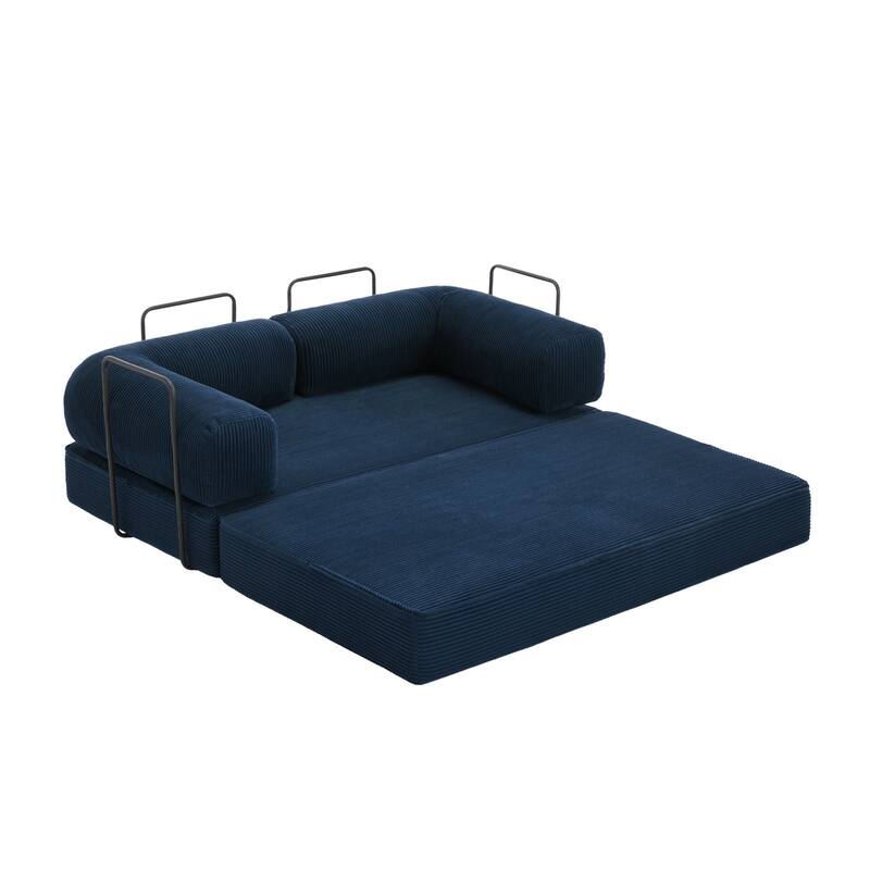 Corduroy Large Couch Convertible Floor Sofa Bed Sleeper