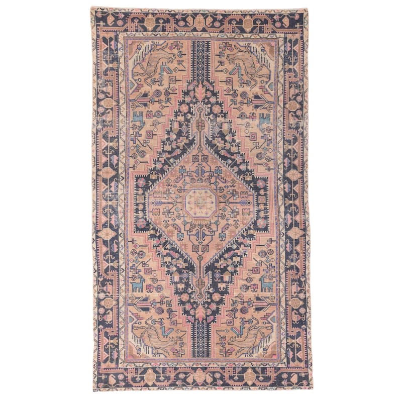 ECARPETGALLERY Hand-knotted Antalya Vintage Copper Wool Rug - 4'9 x 8'5