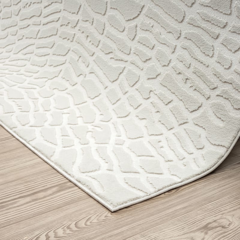 Abani Neutral NTL100A Cream Pebble Pattern Seamless Area Rug