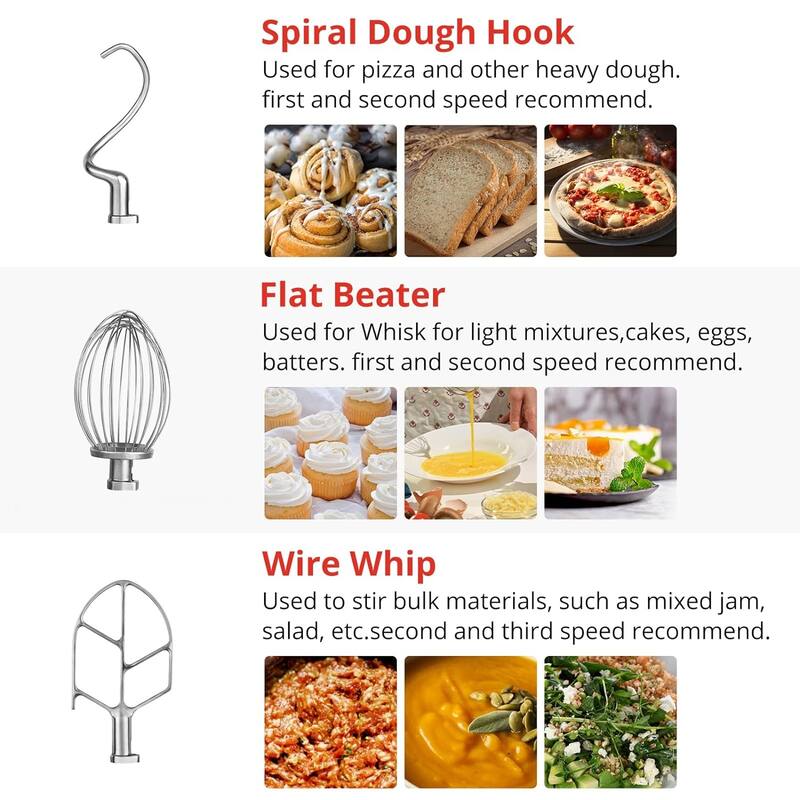 Commercial Food Mixer,15Qt 3 Speed with Stainless Steel Bowl, Dough Hooks, Whisk Beater,Stand Mixer With Safety Guard 600W,110V