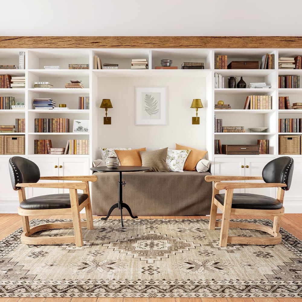 Clovebud Geometric Machine Washable Area Rug