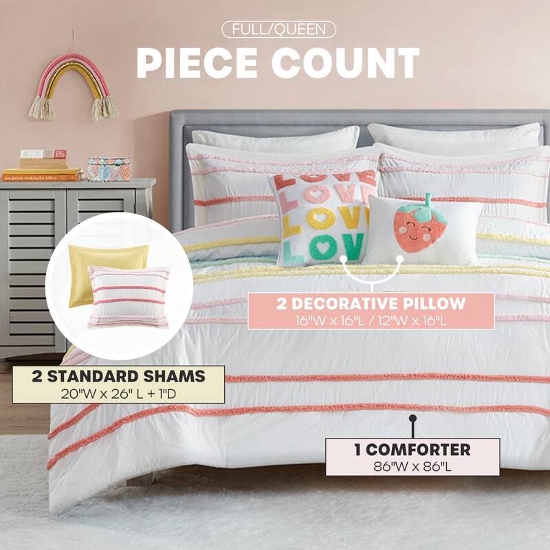 Mackenzie Cotton Comforter Set with Chenille Trim by Intelligent Design Kids