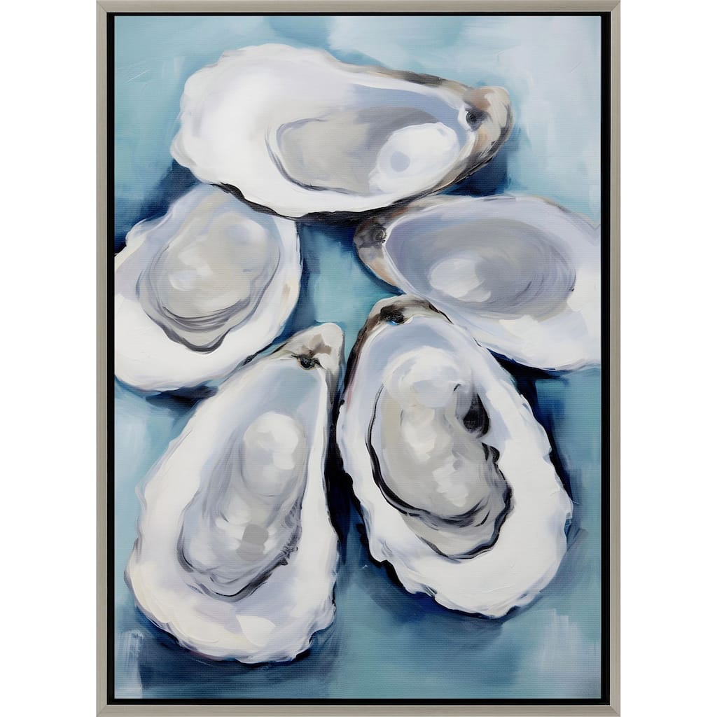 Five Oysters - Giclee on Canvas