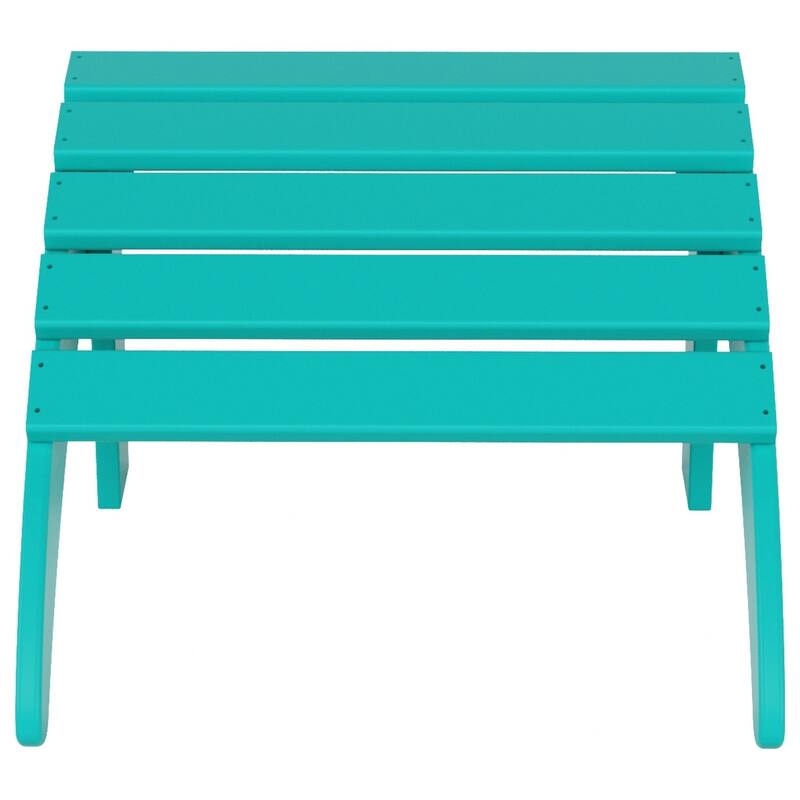 POLYTRENDS Laguna Eco-Friendly All-Weather Outdoor Patio Foldable Adirondack Chair Ottoman
