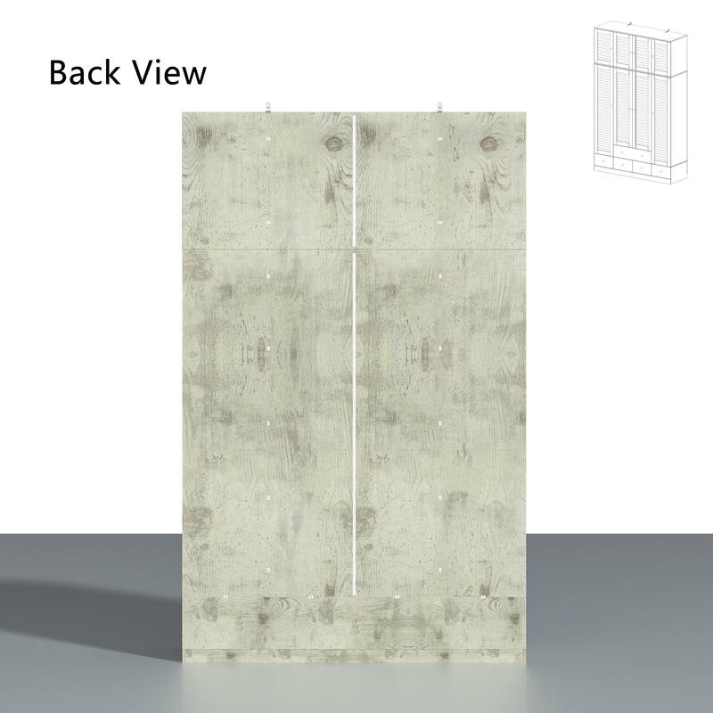 Contemporary Modern Freestanding Wardrobe Armoire Closet, 70", White