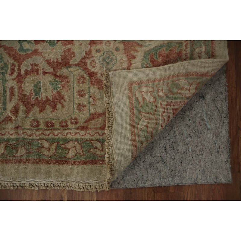 Hand Knotted Oriental 100% Wool Carpet Traditional Floral Beige & Ivories Ziegler Area Rug - 12' 10'' X 9' 7''